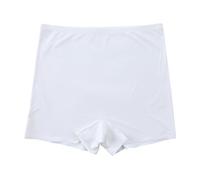 Shorty Anti Frottement Cuisse Femme Coton Cycliste Legging Court Short Leggings De Sport sous Jupe Ou Robe Anti-Frottement Pantalons Cyclisme pour sans Couture Boxer Sécurité (Blanc,L)