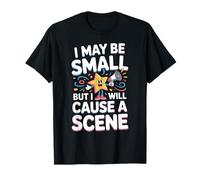 Shorty Court avec Inscription « I May Be Small But I Will Cause a Scene » T-Shirt