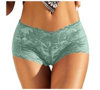 Shorty en Dentelle pour Femmes, Culotte Florale Sexy, Taille Basse, sous-vêtements Confortables pour Dames, Lingerie féminine Ensemble WC Marron