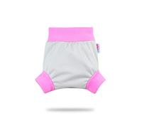 Shorty en PUL Petit Lulu | Culotte de Protection | Pull Up Couche | Couvre-Couche | Taille L | Réutilisable & Lavable | Étanche | Couches Lavables | Fabriqué en Europe (Grey (Pink))
