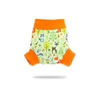 Shorty en PUL Petit Lulu | Culotte de Protection | Pull Up Couche | Couvre-Couche | Taille XL | Réutilisable & Lavable | Étanche | Couches Lavables | Fabriqué en Europe (Forest Animals)