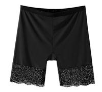 Shorty Femme Anti Frottement Cuisse, Invisible Boxer Shorts Culotte de Sécurité Panty Dentelle Garniture Legging pour Robe Jupe ou Pantalons Boxer Femme