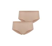 FALKE Daily Comfort Multipack W Bhp coton respirant 2 pièces, Sous-vêtements hispter Femme, Beige Vale 4016, L