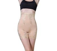 Shorty Femme Shorty Minceur Anti Cellulite Pantalon en estampé à chaud pour femmes grande taille taille haute pantalon de levage bout à bout dames caleçon Jupe Femme Ete Sous Vetements (A, One Size)