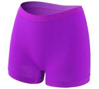 Shorty pour Femme, sous-vêtement sans Couture, Couverture complète, Doux et Extensible, Boxer pour Femme Shorty Long Collant Ouvert Femme Entrejambe Sexy (Purple, XXXXXL)