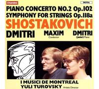 Shostakovich: Piano Concerto No. 2; Symphony for Strings [CD] NEUF