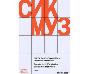 SHOSTAKOVICH - Sonate No 2 Op.61 pour Piano
