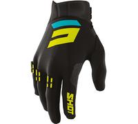 Shot Aerolite Airflow Gants de Motocross, Turquoise/Noir, Taille 12