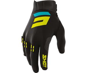 Shot Aerolite Airflow Gants de Motocross, Turquoise/Noir, Taille 12