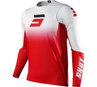 Shot Aerolite Gradient Maillot de motocross, noir-blanc-rouge, taille 2XL pour homme