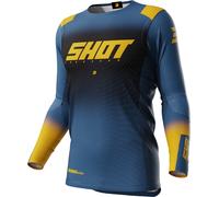 Shot Aerolite Ultima Maillot de motocross, bleu/jaune, Taille M