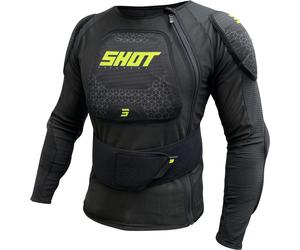 Shot Airlight Veste de protection, noir-jaune, taille S pour homme
