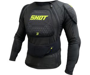 Shot Airlight Veste de protection pour enfants, noir/jaune néon, Taille M