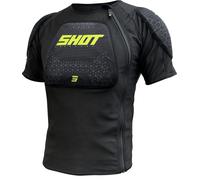 Shot Airlight Veste Protector à manches courtes, noir/jaune néon, Taille S