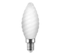 SHOT Ampoule LED E14 - 4,5W - 470 lm - 2700 K - Flamme Torsadée - Verre Opale - Équivalent 40 W