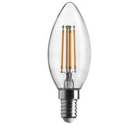 SHOT Ampoule LED E14 - 7W - 1055 lm - 3000K Blanc Chaud - Flamme à Filament - Équiv. 75W Incandescente