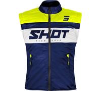 Shot Bodywarmer Lite Gilet de motocross, bleu-jaune, taille L pour homme