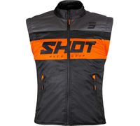 Shot Bodywarmer Lite Gilet de motocross, noir/orange, Taille S