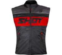 Shot Bodywarmer Lite Gilet de motocross, noir/rouge, Taille S