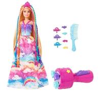 SHOT CASE - Barbie - Poupée Barbie Princesse Tresses Magiques, avec extensions capillaires et accessoires - Poupée Mannequin - Des