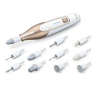 SHOT CASE - BEURER MP 64 - Kit manucure-pédicure électrique avec 10 embouts de haute qualité - Pratique, sans fil