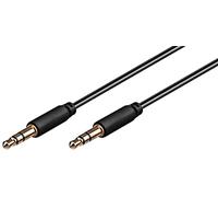 Shot Case Cable 1M pour iPhone 11 Pro Max Voiture Musique Audio Double Jack Male 3.5 mm Noir