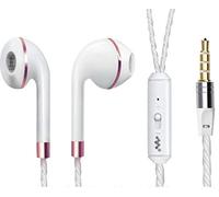 Shot Case Ecouteurs Anneau pour Ipad Air 2 avec Micro Reglage Kit Main Libre Casque Universel Jack (Rose)