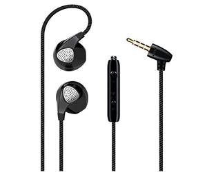 Shot Case - Ecouteurs pour Nintendo Switch avec Micro Reglage Kit Main Libre Intra-AURICULAIRE Casque Universel Jack (Couleur Noir)