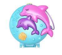 SHOT CASE - Polly Pocket - Coffret la plage du dauphin, avec Polly et sirene, 5 surprises et 13 accessoires - Mini-poupée - Des 4