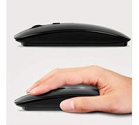 Shot Case Souris pour PC ASUS USB sans Fil Ultra Plate Universelle Capteur Optique 3 Boutons Ordinateur (Noir)