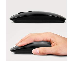 Shot Case Souris pour PC ASUS USB sans Fil Ultra Plate Universelle Capteur Optique 3 Boutons Ordinateur (Noir)