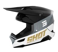 Shot Furious League Casque de motocross, noir-gris-blanc, taille S pour homme