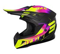 SHOT Casque moto Pulse X-trem Matt Pink / Neon Yellow 2025 XL