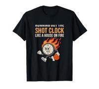 Shot Clock on Fire Basketball Humour Graphic T-Shirt