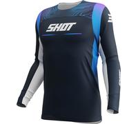 Shot Race Gear Contact Apex Long Sleeve Jersey Bleu 10-11 Years Enfants