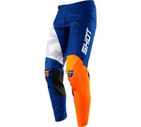 Shot Contact Camo Pantalon de motocross, bleu/orange, Taille 26