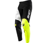 Shot Contact Camo Pantalon de motocross, noir-jaune, taille 34 pour homme