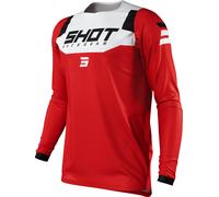Shot Race Gear Contact Chase Long Sleeve Jersey Rouge 2XL Homme