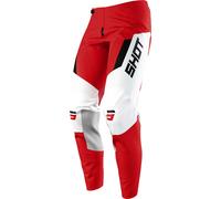 Shot Contact Chase Pantalon de motocross, Rouge/Blanc, Taille 26