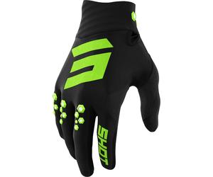 Shot Contact Gants de motocross, noir/vert, Taille 12