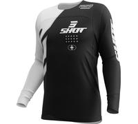 Shot Contact Myst Maillot de motocross, noir, Taille L
