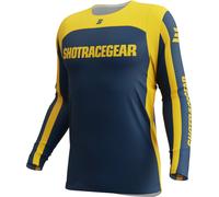 Shot Contact Mythic Maillot de motocross, bleu-jaune, taille XS pour homme