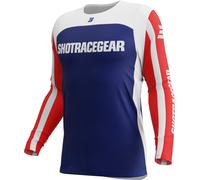 Shot Contact Mythic Maillot de motocross, rouge-bleu, taille L pour homme