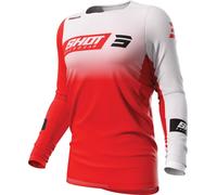 SHOT CONTACT SCOPE Maillot rouge-blanc XXL