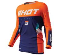 Shot Race Gear Tracer Long Sleeve Jersey Orange,Bleu 2XL Homme
