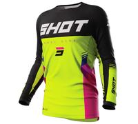 Shot Contact Tracer Maillot de motocross, Jaune néon, Taille XXL