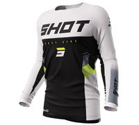 Shot Contact Tracer Maillot de motocross, noir-blanc, taille 2XL pour homme