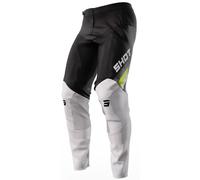 Shot Contact Tracer Pantalon de motocross, Noir/Blanc/Néon jaune, Taille 26