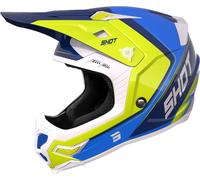 Shot Core Fast Casque de motocross, bleu-jaune, taille L pour homme