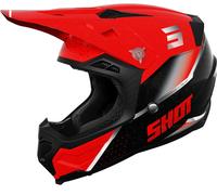 Shot Core Honor Casque de motocross, noir-rouge, taille S pour homme